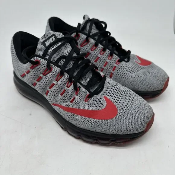 Nike Air Max 2016 Wolf Grey/University Red GS Size 7Y Women's 8.5 807236-060 - Picture 10 of 16
